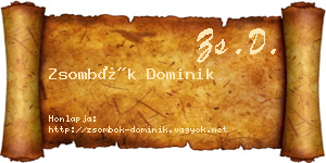 Zsombók Dominik névjegykártya