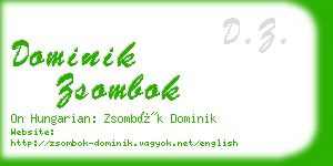 dominik zsombok business card