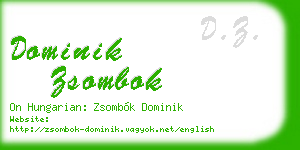 dominik zsombok business card